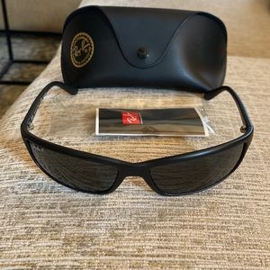 Ray Ban polarized sunglasses. Never worn with case